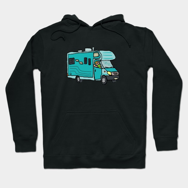 RV Recreational Vehicle Hoodie by Mark Ewbie